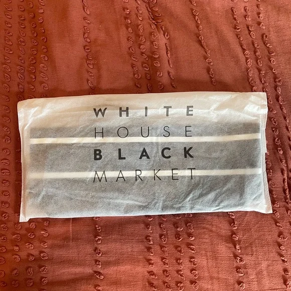 NWT Tote Bag Navy with Stripes White House Black Market with Dust Cover - Picture 5 of 5